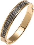 Hermes Hermès, Pre-Loved Grey Rose Gold Olympe Bracelet Narrow, Grey