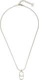 Dior Pre-Loved Silver 'CD' Necklace, Silver