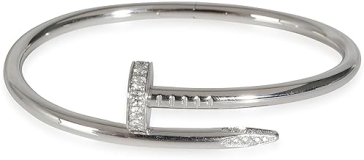 CARTIER Pre-Loved Juste Un Clou Bracelet, Diamonds, White Gold, 16 cm