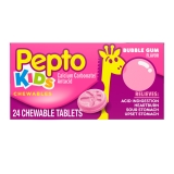 Pepto Bismol Kids Chewable Tablets for Indigestion Diarrhea Stomach Relief Children 24 Count