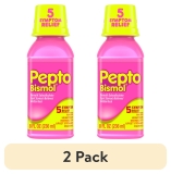 Pepto Bismol Liquid 2 Pack Indigestion Anti-Diarrhea Stomach Relief Original 8 Fl oz