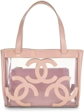 CHANEL Pre-Loved Hot Pink Patent Leather 3 'CC' Tote Bag Medium, Pink
