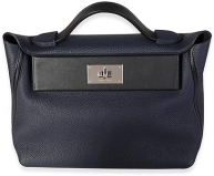 Hermes Hermès, Pre-Loved Bleu Nuit Togo Black Swift 24/24 29 PHW, Black