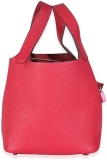 Hermes Hermès, Pre-Loved Rose Mexico Clemence Monochrome Picotin Lock 18, Pink