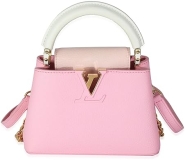 Louis Vuitton Pre-Loved Candy Pink Taurillon Flower Chain Mini Capucines, Pink