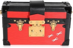 Louis Vuitton Pre-Loved Red Black Epi Petite Malle
