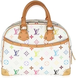 Louis Vuitton Pre-Loved White Monogram Multicolore Canvas Trouville, Multicolor