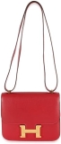 Hermes Hermès, Pre-Loved Rouge Casaque Swift Constance 18 GHW