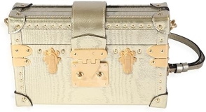 Louis Vuitton Pre-Loved Gold Grain de Bois Petite Malle
