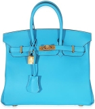 Hermes Hermès, Pre-Loved Bleu Zanzibar Swift Birkin 25 GHW