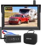 AUTO VOX Wireless Backup Camera Magnetic 5" Portable No Wiring 1 Min Install Trailer Hitch Camera HD 1080P 2-Split Car Monitor IR Night Vision Back Up Camera Systems for Truck Trailer RV Camper