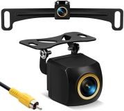 VAMPOLO License Plate Backup Camera AHD 1080P Metal 170 Degree Wide Angle Rear View Vehicle Cameras Reverse Camera for Car SUV RV Truck