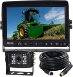 RV 9 Inch Wired Reverse Rear View Backup Camera System TVS Protector Night Vision IP69K AHD 1080P for Agriculture Equipment Tractor Combine Skid Steer Snow PLOW Truck RV Cotton Picker