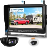 Shenzhen 7 Inch Wireless Backup Camera for RV Trailer HD 1080P Monitor Night Vision IP69 Waterproof Easy Installation Furrion Compatible 4 Channel Support by WZBB
