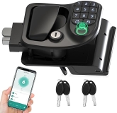 RV Door Lock Replacement RV Keyless Entry Bluetooth Fingerprint Passwords Keys All Metal Zinc Alloy Security Kit Trailer Door Camper Horse Trailer Cargo