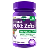 Vicks ZzzQuil Pure Zzzs Triple Action Sleep Aid Melatonin Gummies - 60 Count