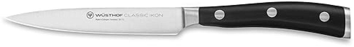 Wüsthof Classic IKON 4.5" Utility Knife in Black - Top Quality Culinary Tool