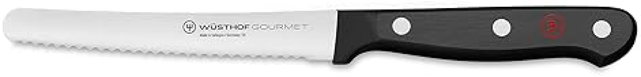 WÜSTHOF Gourmet 4.5" Black Serrated Utility Knife - Top Quality