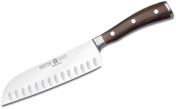 WÜSTHOF IKON Blackwood 7" Santoku Knife with Hollow Edge
