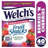 Welch's Berries N Cherries Fruit Snacks, 0.8 oz Packs 40-Count