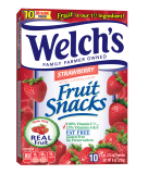 Welch's Strawberry Fruit Snacks, 0.9 oz Each "10-Pack
