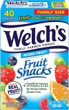 Welch's Mixed Fruit Snacks, Bulk Pack of 40 Individual Single Serve Bags, 0.8 oz