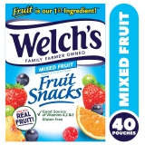 Welch's Mixed Fruit Snacks, 40 Count, 0.8 oz, Made with Real Fruit