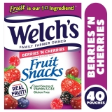 Welch's Fruit Snack Bundle, Berries & Cherries, 0.8 oz, 40 Pack