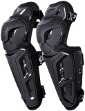 Scoyco Men's Anti-Slip Motorcycle Knee Shin Guards - Adjustable 2-in-1 Protector for Motocross & Racing