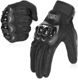 COFIT Full Finger Touchscreen Motorcycle Gloves for Men and Women - Black