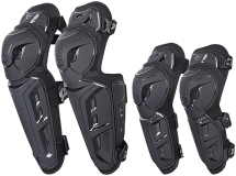 Scoyco Men's Motorcycle Knee Shin Guards - Anti-Slip, Adjustable 2-in-1 Protector for Motocross, Racing Gear