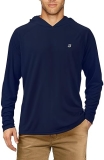 Roadbox Men's UPF 50+ Long Sleeve Sun Protection Hoodie for Fishing, Hiking, Running, Swimming