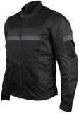 Vance Leather Men's All-Season Reflective Motorcycle Jacket with CE Armor