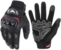 KEMIMOTO Unisex Touchscreen Motorcycle Gloves, Ideal for Outdoor Sports, Cycling, Racing, ATV UTV, Size L, Black'