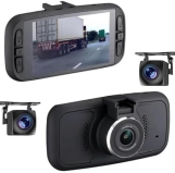 FalconEye EagleEye 2nd Gen Triple Cam Dashcam with WiFi, 2K Recording (256GB + Hardwire Kit)