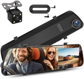 SIXWIN 4" 1080P IPS Screen Mirror Dash Cam Front and Rear Car Camera with Loop Recording and Motion Detection
