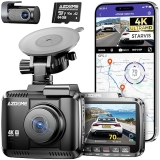 AZDOME GS63H Pro 4K Dual Dash Cam with Night Vision, GPS, WiFi, 64GB Card - AZDOME GS63H Pro