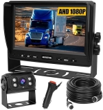 YEDDY HD 1080P Backup Camera Kit for Truck RV with 7" Screen - IP69K Waterproof, Night Vision