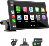 YONGEİD 7" HD Touchscreen Car Stereo with Wireless CarPlay & Android Auto + Backup Camera - All Vehicles
