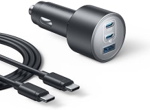 Anker iPhone Car Charger 167.5W, 3-Port Fast Type-C Charger for iPhone/Samsung/iPad/AirPods