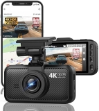 MIOFİVE 4K Car Camera with WiFi, Bluetooth, GPS, Night Vision, Loop Recording, HDR - App Control, 512GB Support + 32GB Card