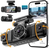 IIWEY N5 4CH Dash Cam 360° View, 1080P Front & Rear, IR Night Vision, WiFi, G-Sensor, Parking Mode - 128GB SD Card