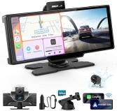 Apple Carplay Screen: Wireless Car Play, Android Auto, 4K Dash Cam, 1080P Backup Cam