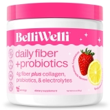 BelliWelli Daily Fiber Supplement with Probiotics, Electrolytes, and Collagen - Strawberry Lemonade Flavor, 6.4 oz