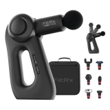 FitRx Pro Handheld Percussion Massage Gun for Neck and Back, Multiple Angles and Speeds