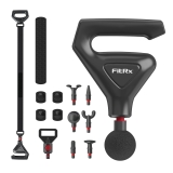 FitRx VibraBand Full Body Percussion Massage Gun with Multiple Speeds and Attachments - Black