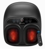 COMFİER Shiatsu Foot Massager with Heat & Remote, Relaxing Up to Size 13, Black