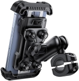 Lamicall Motorcycle Phone Mount Holder with Dual Vibration Dampener and Metal Adjustment Arm - iPhone Bike Holder for 4.7-6.7" Phones