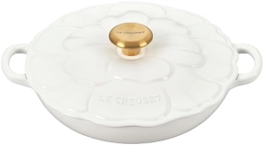 Le Creuset White Gold Knob Petal Braiser, 2.25qt Cast Iron