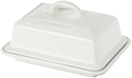 Le Creuset White Stoneware European Butter Dish - Elegant Kitchen Accessory